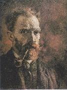 Vincent Van Gogh Self Portrait with pipe Sweden oil painting artist